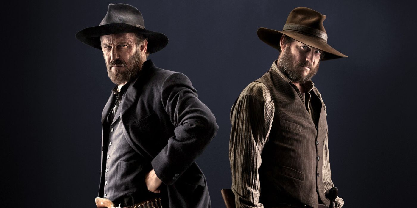 Kevin Coster & Bill Paxton in Hatfields and McCoys.