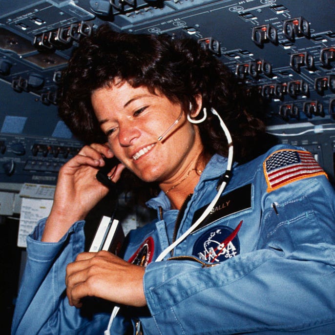 Sally Ride Communicating with Ground Control sally ride communicating with ground control