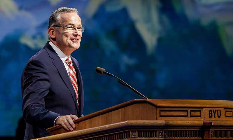 Elder Patrick Kearon Invites Students to Become “Flecks of Gold” Elder Patrick Kearon Invites Students to Become “Flecks of Gold”